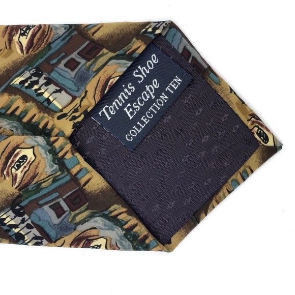 Jerry J Garcia Grateful Dead Tennis Shoe Escape Silk Tie 🎾 👟 Collection #10 - Picture 5 of 8